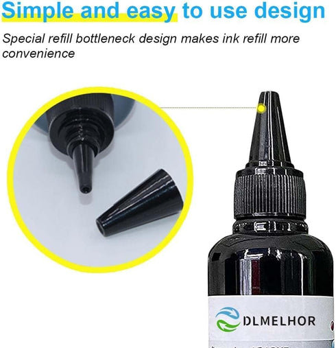 Universal Dye Ink Refill Kit for HP Canon Epson Brother Lexmark Samsung Dell Kodak Printers, 6 Color Set