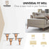TCHOSUZ 5 Inch 13 cm Set 4 / Wooden Furniture Legs, of Solid Wood Mid-Century Modern Metal Triangle Top Plate