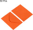 PATIKIL Mini Gift Card Envelopes, 50 Pack Business Card Envelope for Weddings, Orange