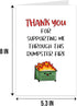 Qiliji Funny Thank You Card for Men Women, Appreciation Card for Coworker Boss Teacher Friend Doctor, Thank You