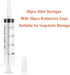 30 Pack 20ml Plastic Syringes for Scientific Labs, Measuring Liquids, Pets, Oil or Glue Applicator