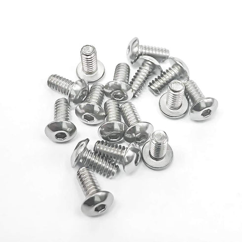 #4-40 x 1/4" Button Head Socket Cap Bolts Screws, 200 PCS, 304 Stainless Steel 18-8, Allen Hex Drive