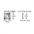 DLtools 12mm Carbide Inserts for Wood, 4-Edge Square Straight Replacement Cutters for Woodworking