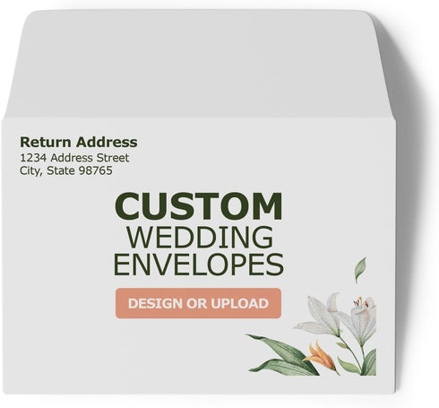 70 lb. A1 3.625 5.125, 100 GotPrint Custom Wedding Envelopes for Invitations, Save the Dates, RSVP, Thank You Cards