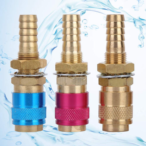 3Pcs M10 Gas Adapter, Argon Quick Connect Fittings for TIG Welding Torch