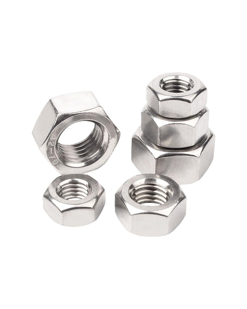 M12 Hex Nuts - IMScrews 304 Stainless Steel Hex Nuts, Durable Rust-Resistant Fasteners, Pack of 10
