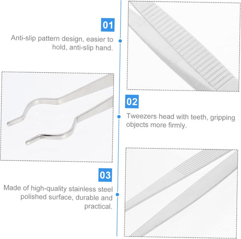 1pc Test Tube Clamp, Stainless Steel Tweezer for Lab Equipment and Experimental Teaching