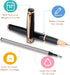 Weighted Rollerball Pens, Heavy Grip Pens for Hand Tremors, Black Ink, 3 Colors, Low Dexterity, 6 Count