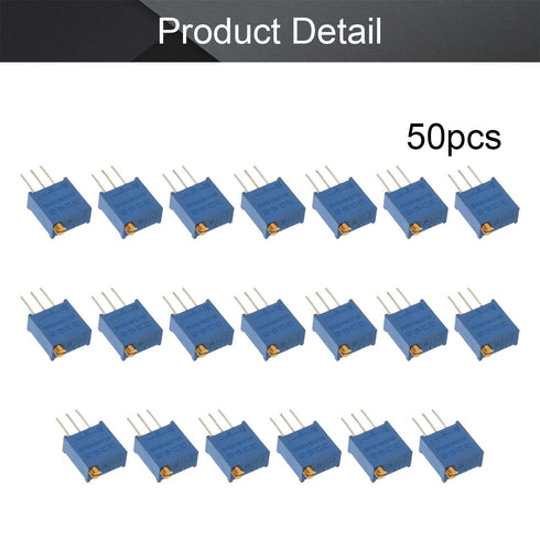 Fielect 50Pcs 10K Ohm Multiturn Trimmer Potentiometer, High Precision Variable Resistor 3296W Potentiometer