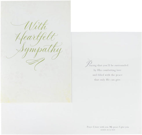 DaySpring - 12 Sympathy Boxed Cards and Envelopes (77541) - Strength Hope Comfort, 4 Design Assortment with Scripture