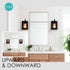 E26 Farmhouse Wall Light Fixtures,Modern Industrial Wall Sconces Lighting Indoor with Base Faux-Wood Color Matte Black