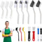 Cleaning Brush Set for Household V Shape Grout Brush, Multi-Purpose Household Cleaning