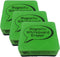 Charles Leonard Magnetic Dry Erase Whiteboard Eraser, 2 x 2 Inch, Green/Black, 12 Per Pack, 3 Packs