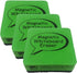 Charles Leonard Magnetic Dry Erase Whiteboard Eraser, 2 x 2 Inch, Green/Black, 12 Per Pack, 3 Packs