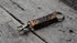 JJNUSA Brown Leather Key Chain with Flower Pattern and Easy Clasp Key Wrist Lanyard Holder