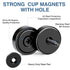 MIKEDE Magnets with Hole, 40LB Strong Rare Earth Neodymium Cup Magnets with Countersunk Hole and Steel Screws (10 Pack)