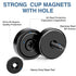 40lbs Countersunk 12 Pack MIKEDE Magnets, Strong Magnet with Holes, Black Industrial Rare Earth Neodymium Magnet Heavy