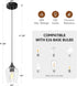 E26 VONLUCE Pendant Light Kitchen Island, Matte Black Pendant Light Fixture with Base & Adjustable Cable, Modern