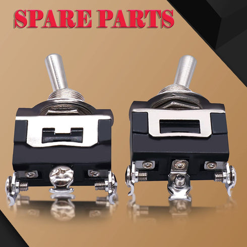 Twidec 3Pcs Heavy Duty Rocker Toggle Switch 16A 250V AC SPDT 2 Position 3 Pin ON/ON with Metal Boot Cap Cover