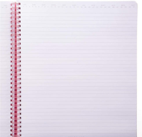 Graphique Large Red Spiral Notebook w/Pink Message – Fun Journal for Personal Thoughts, 160 Ruled Pages, 9" x 11"