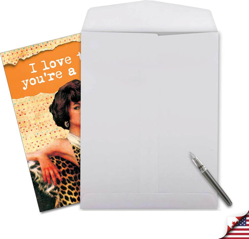 NobleWorks - 1 Jumbo Funny Birthday Card (8.5 x 11 Inch), Cartoon Joke, Humor Bday Card with Envelope