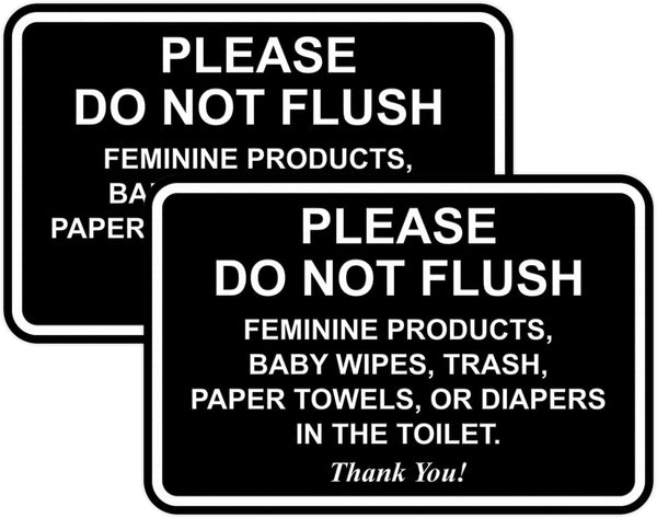 All Quality Classic Framed Please Do Not Flush Thank You Bathroom Etiquette Sign -