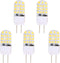 Lxcom Lighting 4W G6.35/GY6.35 Base LED Light Bulbs(5 Pack)- 110V Daylight White