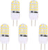 Lxcom Lighting 4W G6.35/GY6.35 Base LED Light Bulbs(5 Pack)- 110V Daylight White