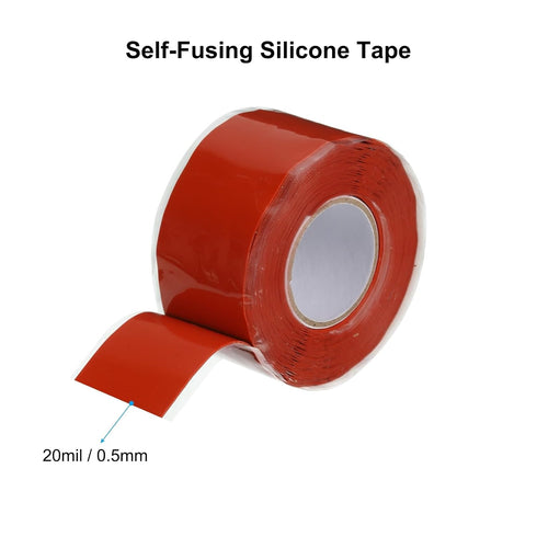 PATIKIL Self-Fusing Silicone Tape 1" x 10', Waterproof Hose Repair Tape for Plumbing Stop Leak Seal Tape