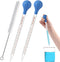 10ml Glass Pipettes Dropper, Graduated Dropper for Liquid Essential Oil, 2 Pieces with Cleaning Brush