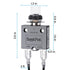 Push Button Circuit Breaker 5 Amp, Briidea Fuse Tester, Manual Reset, Low Voltage Protection