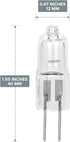 25 Pack 10 12V Bulb G4 2Pin 12 10W T3 CRYSTAL CLEAR LENSE Watt AC DC Light Replacement JC Base Halogen Kitchen Table