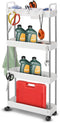 Auto Dynasty 4 Tier Slim Rolling Cart with Handle, Multifunction Utility Storage