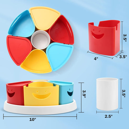 MeCids Art Supply Storage Organizer, 360° Spinning Pen Holder and Caddy for Office, Classroom