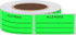 Hybsk Allergies Sticker, Fluorescent Green Allergy Stickers, 1"x2", 500 Per Roll