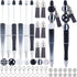 SUNNYCLUE DIY 12 Sets Beadable Pen Kit with Black White Acrylic Beads, Rhinestone Bubblegum Beads