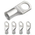 SELTERM 5pcs 1/0 AWG 1/2" Stud Tinned Copper Wire Lugs, Battery Cable Ends, UL Marine Grade