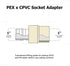 Midline Valve CSDQFG012-OM 1/2'' Lead-Free Brass Expansion PEX x CPVC Adapter Pipe Fitting, Single