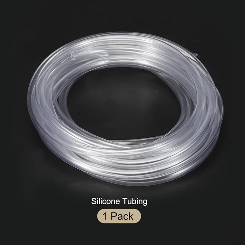 3/8" x 1/2" Clear Plastic PVC Tubing, 25ft Flexible Vinyl Tube for Garden Irrigation, Water Hose, Aquarium