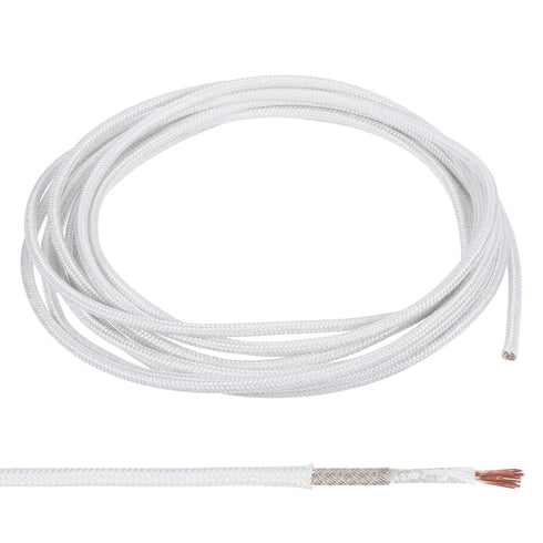PATIKIL 11.5Ft 13 AWG High Temperature Wire, -60-350 Degrees Celsius Insulated Heat Resistant Cable, White