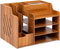 Wooden Desk Organizer - Multifunctional Home Office Art Supplies Organizer, Easy to Assemble (Light MDF Panel)