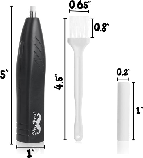 Mr. Pen Electric Eraser Kit, 36 Eraser Refills and 1 Brush, Battery Operated Eraser for Artists and Drawing.