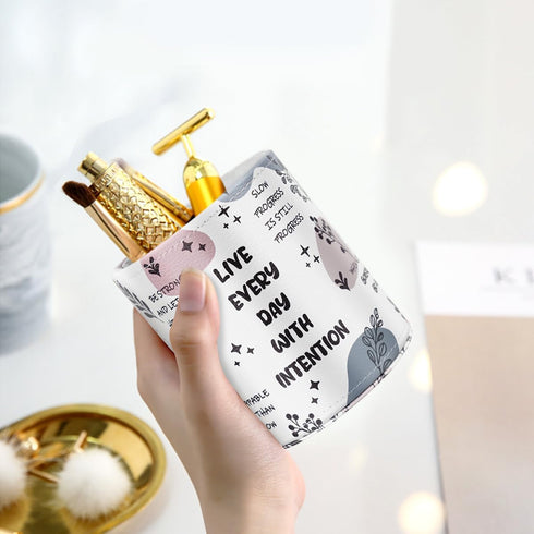 WAVEYU Desk Pen Holder Organizer, Cute Pencil Holder Cup, Multi-Functional Makeup Brush Holder for School Office