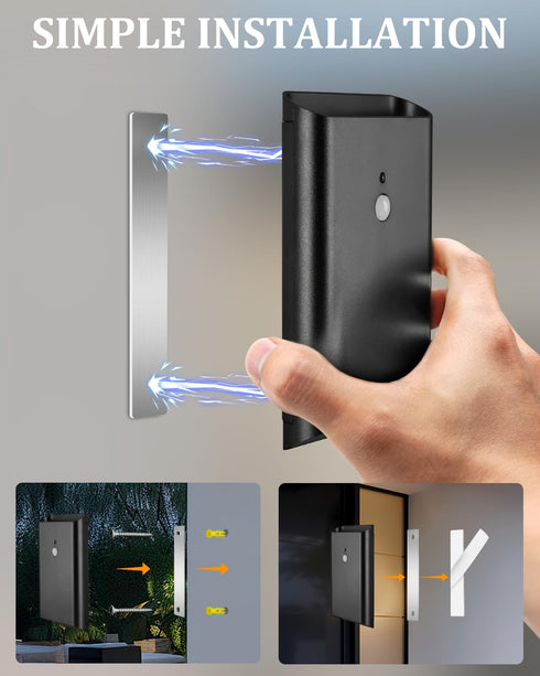 Set 2 3 6000mAh Motion Sensor Wireless Wall Sconce of - Battery Operated Wall Light with Timer&Remote Control, Color