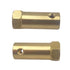 6Pcs Hex Coupler, 7mm Bore Motor Hex Brass Shaft Coupling for DC Motor Shaft, Robot, Model Car Tires