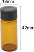 JIUWU Liquid Sample Glass Bottles Vials Screwcap Brown Lab Collection Container Capacity 5ml (0.17 Oz) Pack of 10