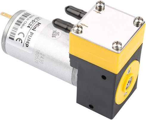 12V Miniature Electric DC Motor Diaphragm Vacuum Pump, Self Priming Water Pump for Air Liquid Equipment, 0.4-1L/min