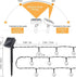 L LAMPOP 20 8 LED Decorations Crystal Globe Solar String Outdoor Lights with Lighting Modes Waterproof Solar Powered