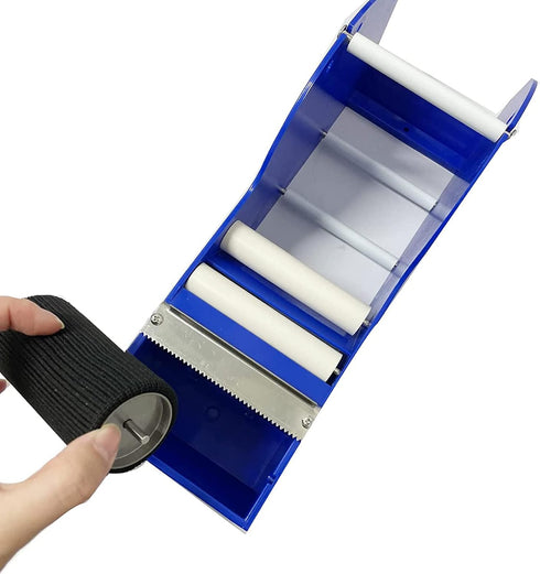 Desktop Blue Tape Dispenser - Water Activated, 12.6in Gum Tape Dispenser for Sealing Office Supplies