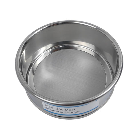 300 Mesh Lab Sieves, 4" Diameter, 304 Stainless Steel Wire Cloth Test Sieve for Laboratory Use